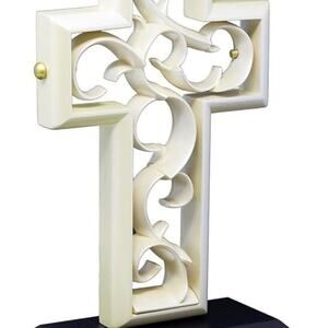 Unity Cross Ivory Color Wedding Centerpiece Christian Elegant Limited Edition